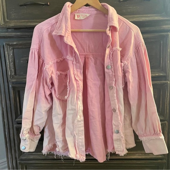 Southern Fried Chics pink ombré shacket - Picture 4 of 4
